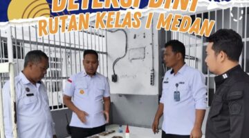 Deteksi Dini, Tim Pengamanan Rutan Kelas I Medan Laksanakan Pemeliharaan dan Rolling Gembok