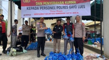 Kapolres Gayo Lues Bagikan Daging Meugang kepada Insan Pers Sambut Ramadhan 1447 H