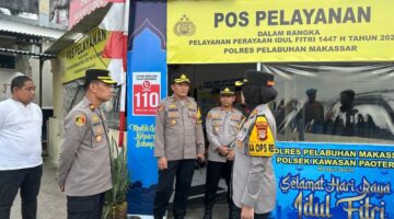 Kapolres Pelabuhan Makassar Tinjau Pos Pengamanan Ops Ketupat 2026, Pastikan Pemudik Aman Jelang Idul Fitri