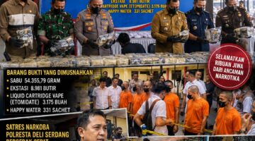 GEMPUR NARKOBA! Polresta Deli Serdang Musnahkan 54 Kilogram Sabu, Bandar Diburu Tanpa Ampun