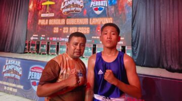 Petinju Muda Perbati Sulsel Muh Nabil Menang K.O di Round Pertama dan Melaju ke Final Laskar Lampung Boxing Cup 2026