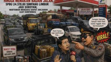 Wartawan Mengaku Dapat Ancaman Saat Konfirmasi Oknum Polisi di SPBU 24.373.80, atas Dugaan Antrian BBM Yang Memakan Badan Jalan