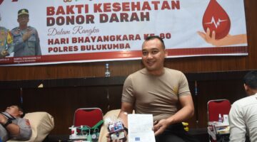 59 Kantong Darah Terkumpul dalam Bakti Kesehatan Polres Bulukumba Sambut Hari Bhayangkara ke-80
