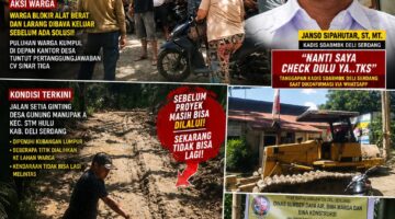 Diduga Dikerjakan Asal Jadi, Proyek CV Sinar Tiga Picu Amarah Warga: Jalan yang Semula Bisa Dilalui Kini Berubah Jadi Kubangan Lumpur