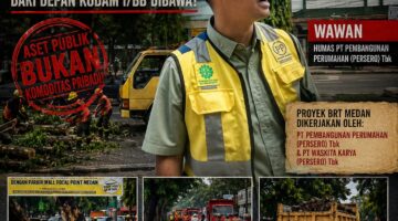 Pohon Ditebang, Kayu Diangkut Diam-Diam? Pengelolaan Aset Proyek BRT Medan Diselimuti Tanda Tanya