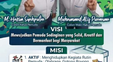 Pasangan Calon Nomor Urut 2 Usung Visi Pemuda Sedinginan yang Solid, Kreatif, dan Bermanfaat