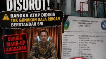 Dua Proyek, Anggaran Hampir Rp1 Miliar: Rangka Atap SMAN 1 Deli Tua Diduga Tak Sesuai Standar